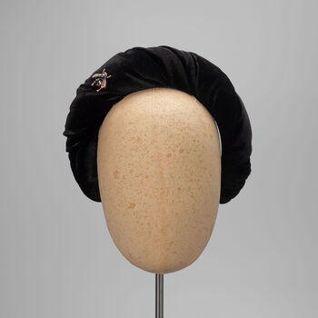 Velvet Padded Headband In Black 'Willow', 2 of 12