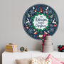 Fabric Personalised Christmas Wreath Wall Sticker, thumbnail 1 of 1