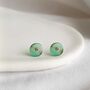 Gemstone Sterling Silver Round Studs Lab Grown Diamond, thumbnail 5 of 9