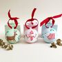 Personalised Hand Illustrated Reindeer Christmas Bauble, thumbnail 4 of 5