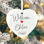 Couples Ceramic Heart Hanging Decoration Bauble + Gift Box, thumbnail 7 of 7
