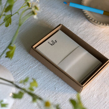 Hello Letter Press Printed Notecard Set, 4 of 5