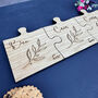 Personalised Oak Jigsaw Coaster Set Of Three, thumbnail 4 of 4
