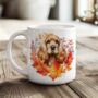 Personalised Dog Mug Cocker Spaniel B In An Autumn Wreath, thumbnail 1 of 2