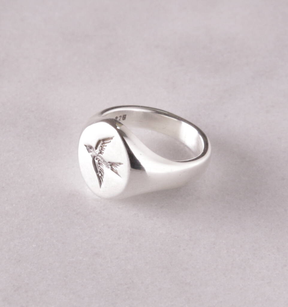Swallow Signet Ring By Louise Wade | notonthehighstreet.com