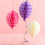 Pastel Balloon Shaped Honeycomb Party Decorations, thumbnail 2 of 3