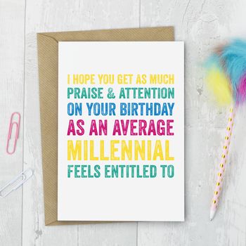 Funny Millennial Birthday Card By Do You Punctuate ...