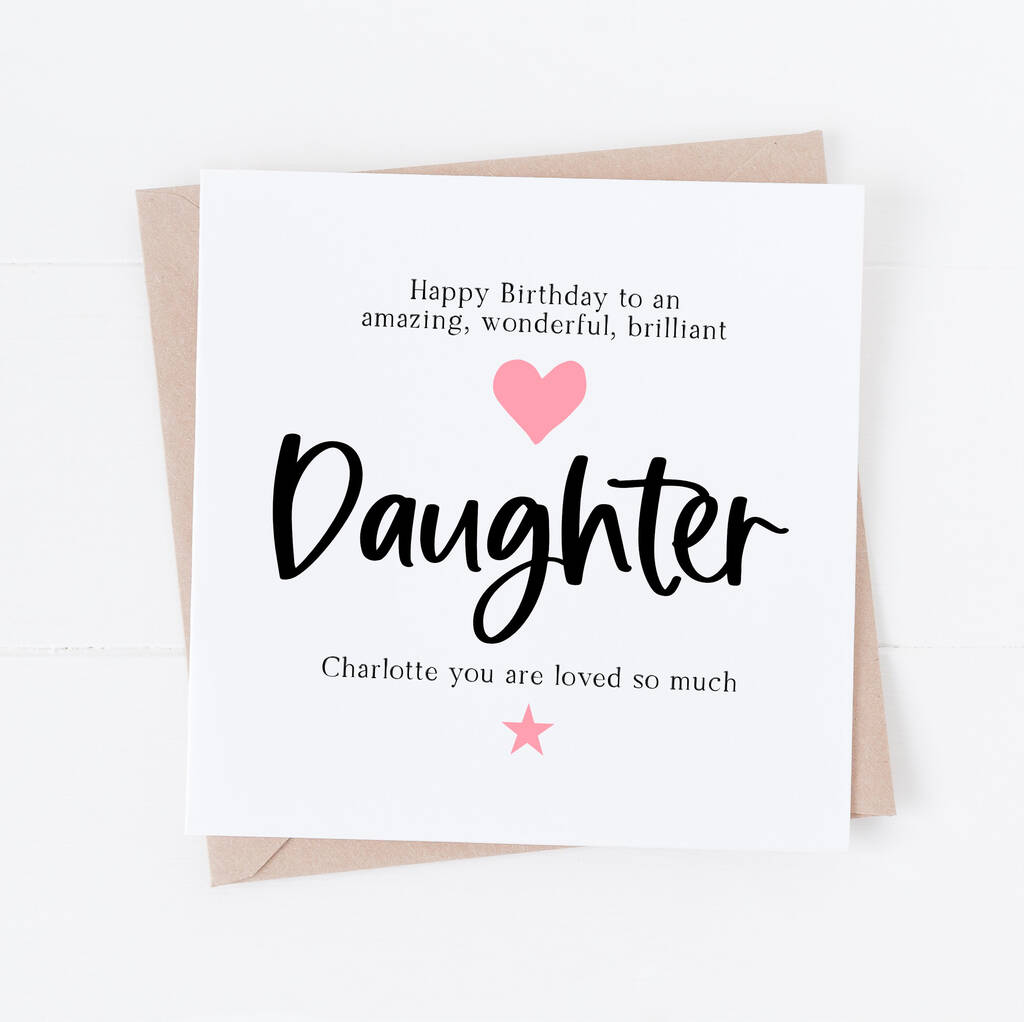 Personalised Daughter Birthday Card, 1 of 2