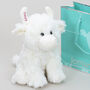Cream Highland Cow Soft Toy+Personalised Horn+Gift Bag, thumbnail 1 of 5