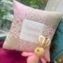 Ditsy Pink Patchwork Name Cushion, thumbnail 10 of 10