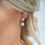 Teardrop Cubic Zirconia And Drop Pearl Earrings, thumbnail 1 of 4