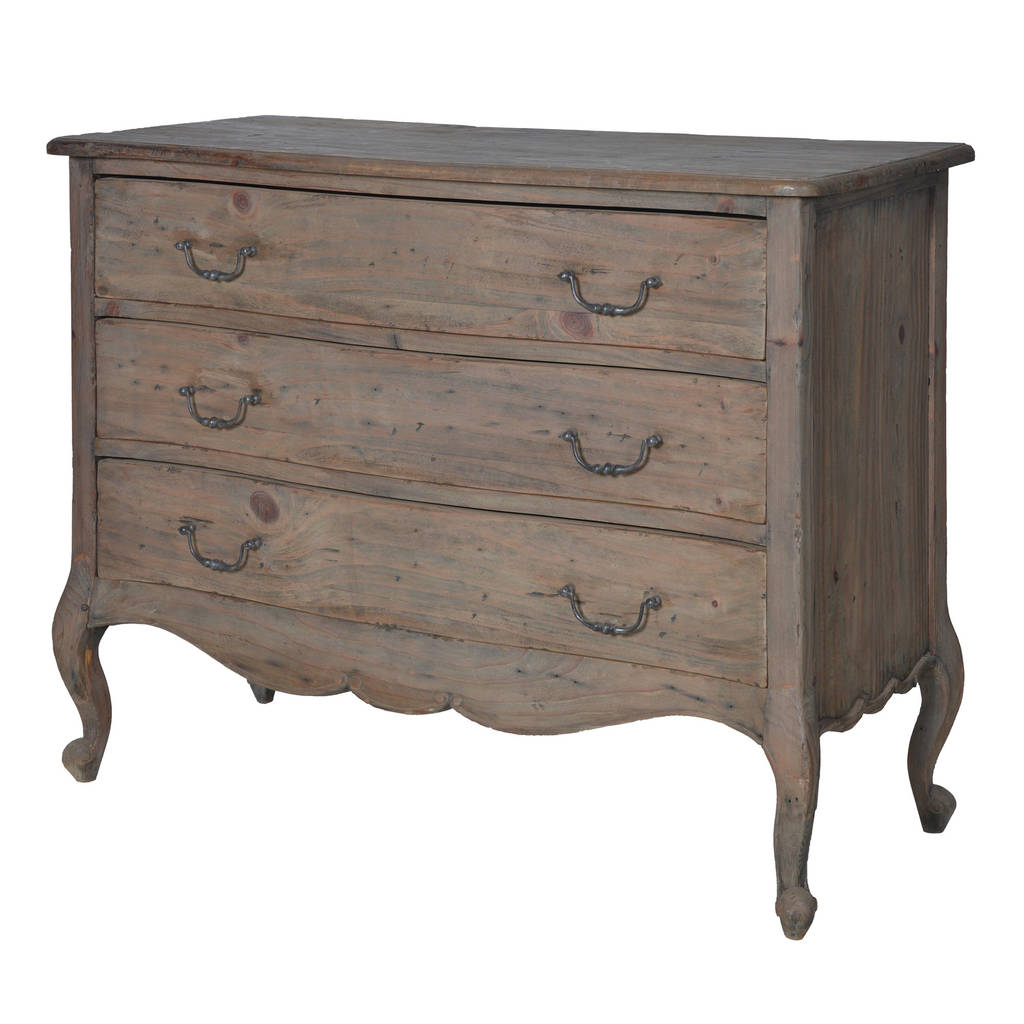 Reclaimed Pine Three Drawer Chest By Out There Interiors
