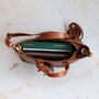 Leather Shoulder Bag With Tassel, Tan, thumbnail 4 of 6
