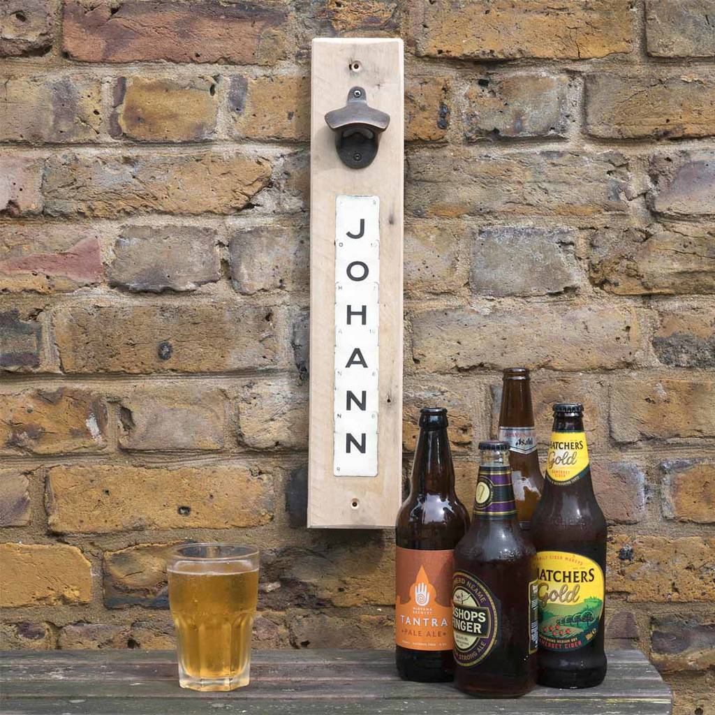 Personalised Upcycled Magnetic Bottle Opener, 1 of 3