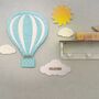 Fabric Hot Air Balloon Nursery Decor, Baby Blue, thumbnail 1 of 10