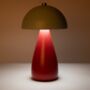 Mint Red Mushroom Rechargeable Lamp, thumbnail 3 of 4