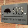 Personalised Silhouette Tree Design House Number Sign Acrylic, thumbnail 8 of 11