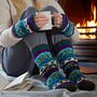 Woollen Fairisle Handwarmer Gloves And Socks Gift Set, thumbnail 9 of 11