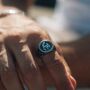 Men's Gold Saint Christopher Steel Signet Ring For Men, thumbnail 10 of 12