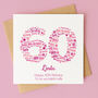 Pink Star Personalised Birthday Card For Her – Any Number, thumbnail 3 of 7