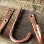 Solid Copper Hooks Hammered Metal Diy Fixing, thumbnail 3 of 9