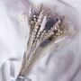 Letterbox Dried Flower Bouquet In Grey And Silver, thumbnail 1 of 4