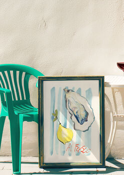 Al Fresco Oysters And Lemons Illustrated Art Print, 3 of 7