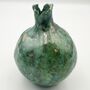 Handmade Ceramic Pomegranate Metallic Green, thumbnail 5 of 8