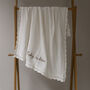 Personalised Knitted Baby Blanket In Cloud White, thumbnail 1 of 4