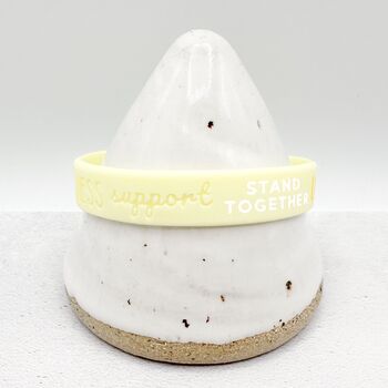 Yellow Awareness Ribbon Bracelet Wristband, 6 of 9