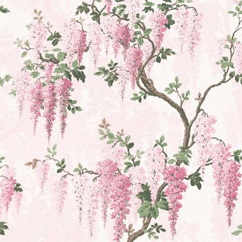 Wisteria 'Pretty' Pink Wallpaper, 3 of 4