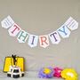 Thirty Birthday Party Banner Bunting Decoration, thumbnail 2 of 9
