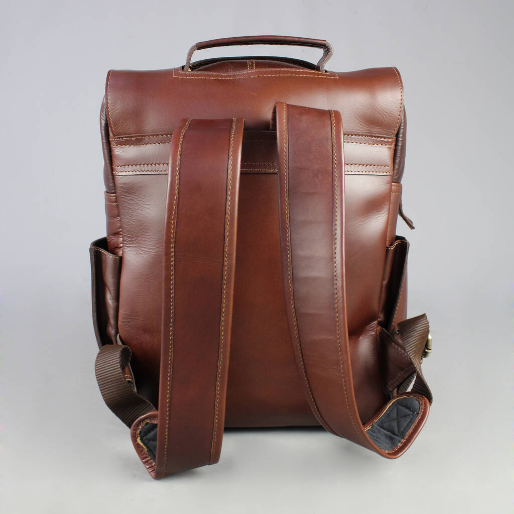 'kingsley' Water Resist Eco Leather 15' Laptop Backpack By Vintage ...