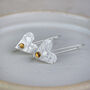 Sterling Silver Heart And Birthstone Earrings, thumbnail 1 of 8