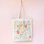 Joyful Florals Tote Bag, thumbnail 1 of 5