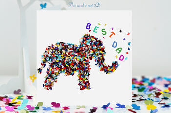 Best Daddy Birthday Butterfly Elephant Butterflies Card, 9 of 9