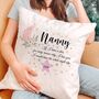 Personalised Nanny Cushion, Gift For Grandma Nanny, thumbnail 1 of 4