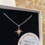 Handmade Sterling Silver North Star Birthstone Christmas Necklace: June Birthstone, thumbnail 2 of 12