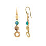 Lakshmi Turquoise Drop Earrings Silver Or Gold Plated, thumbnail 5 of 12