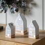 Set Of Three Nordic Style Candle Houses, thumbnail 1 of 3