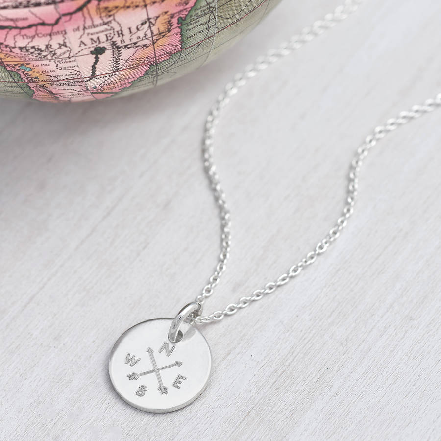 Personalised Sterling Silver Traveller Necklace, 1 of 6