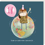 18th Birthday Girl Take Over The World Card, thumbnail 1 of 1
