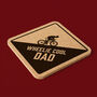Square Cork Coaster 'Wheelie Cool Dad' | Homeware | Tableware | Cycling | Cyclist | Bike Rider Gift, thumbnail 1 of 2