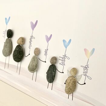 Personalised Family Balloon Tree Pebble Picture, 4 of 5