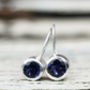 Silver Iolite Drop Earrings, thumbnail 3 of 4