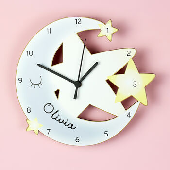 Personalised Moon And Stars Clock, 3 of 3