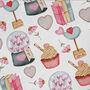 Valentines Treats Wrapping Paper Roll Or Folded, thumbnail 2 of 2