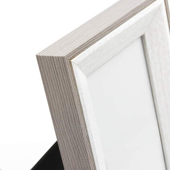 White And Grey Natural Oak Wood Photo Frame, 5 of 7