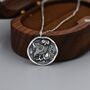 Sterling Silver Oxidised Greek Coin Pendant Necklace, thumbnail 1 of 12