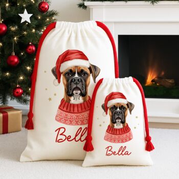 Personalised Boxer Santa Sack, 3 of 3